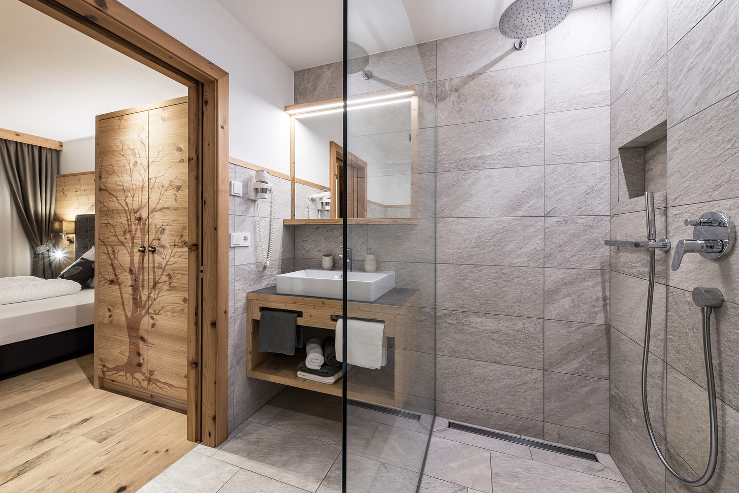 Bad im Chalet bei Brixen